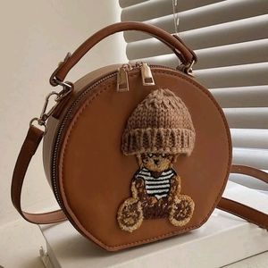 3D Cartoon Double Zipper Circle Bag